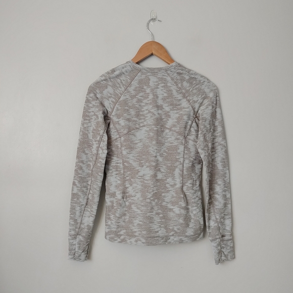 Lululemon Its Rulu Run Long Sleeve Shirt Data Rush Jacquard Size 6 - Picture 6 of 16